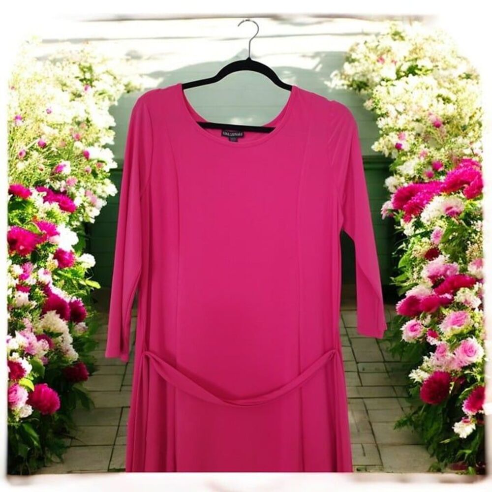 Brand New Nina Leonard Pink Dress, Size Large - Picture 4 of 7